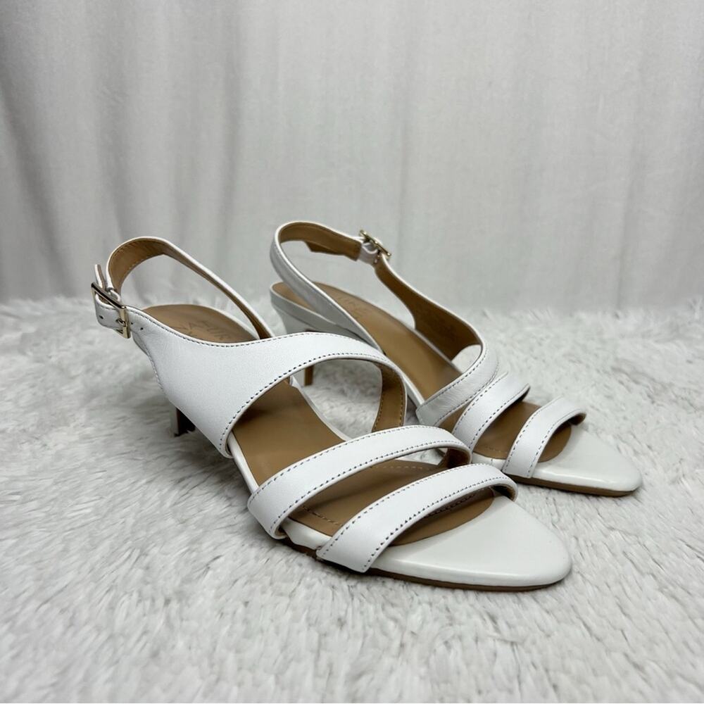 NATURALIZER / Taimi white leather strappy heeled sandals / 6